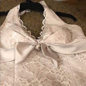 Lace halter dress
